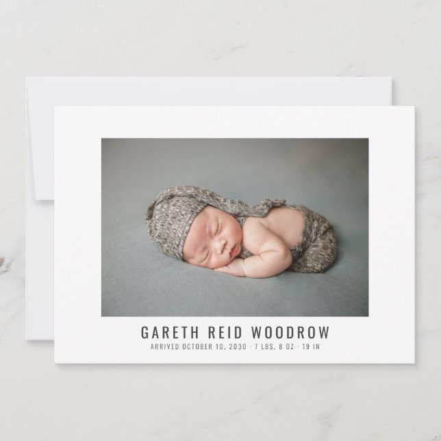 Cute Baby Boy Photo Collage Birth Announcement (Front)