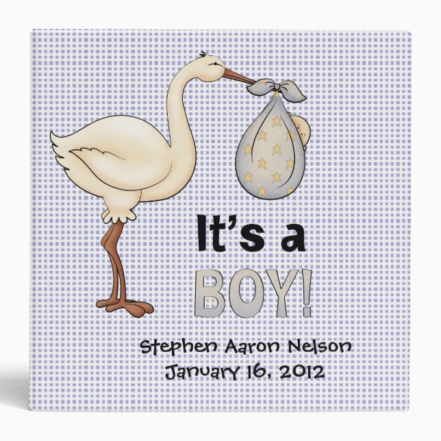 Cute Baby Boy Scrapbook Binder (Front)
