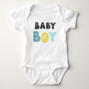 Cute Baby boy typography Bodysuit
