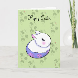 Cute Baby Bunny Rabbit Easter Blessings Holiday Card