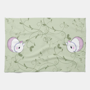 Cute Baby Bunny Rabbit Easter Kitchen Towel