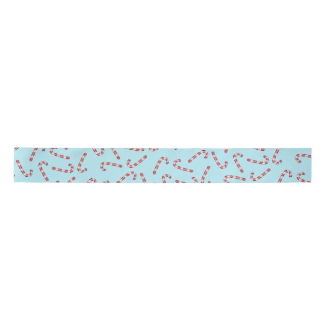 Cute Baby Candy Cane Vintage Christmas Satin Ribbon (Front)