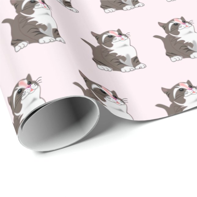 Cute Baby Cat Wrapping Paper (Roll Corner)