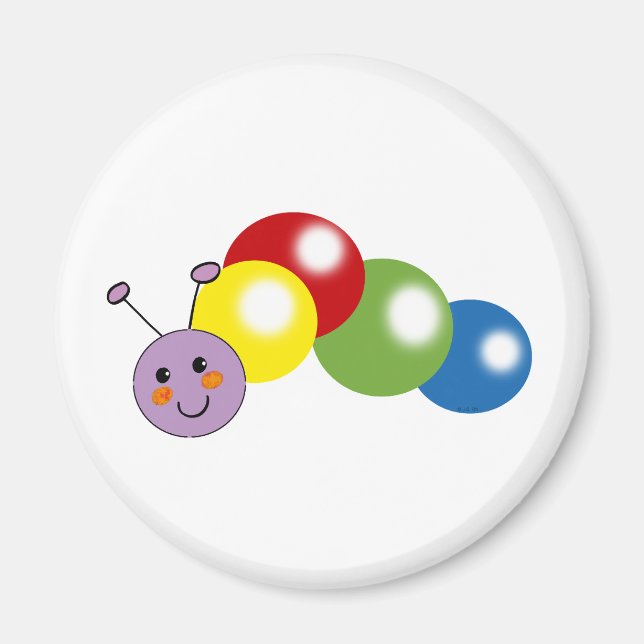 cute baby caterpillar magnet (Front)