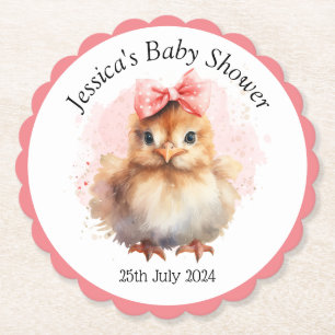 Cute baby Chick Paper Coaster