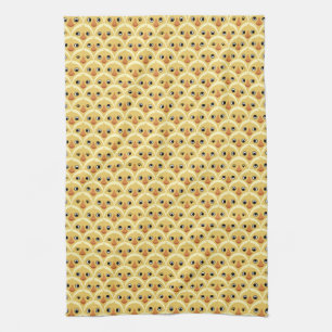 Cute Baby Chicks Pattern Yellow Kitchen Towel