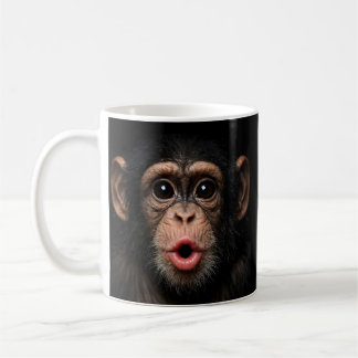 Cute Baby Chimpanzee Monkey Face Funny Animal Coffee Mug