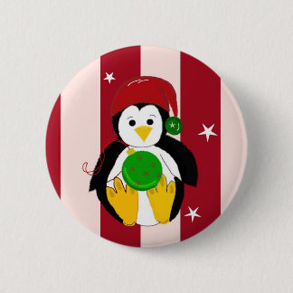 Cute Baby Christmas Penguin 2 Inch Round Button