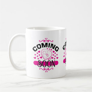 Cute baby coming pregnancy announcement coffee mug