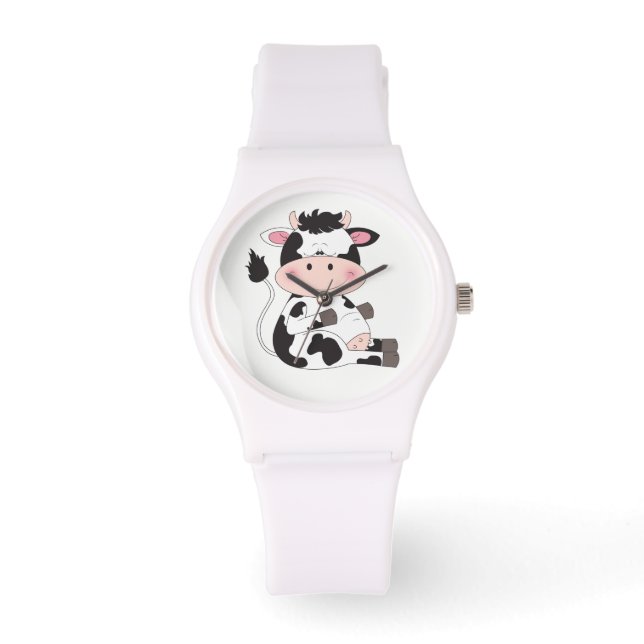 Cute Baby Cow Cartoon Watch (Front)