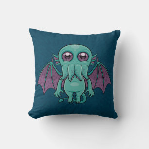 Cute Baby Cthulhu Monster Throw Pillow