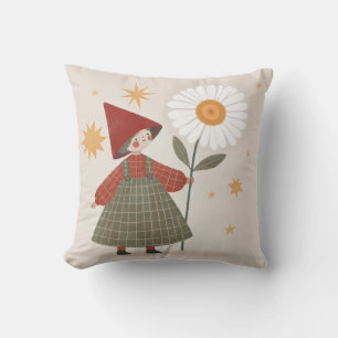 Cute Baby Daisy  Throw Pillow