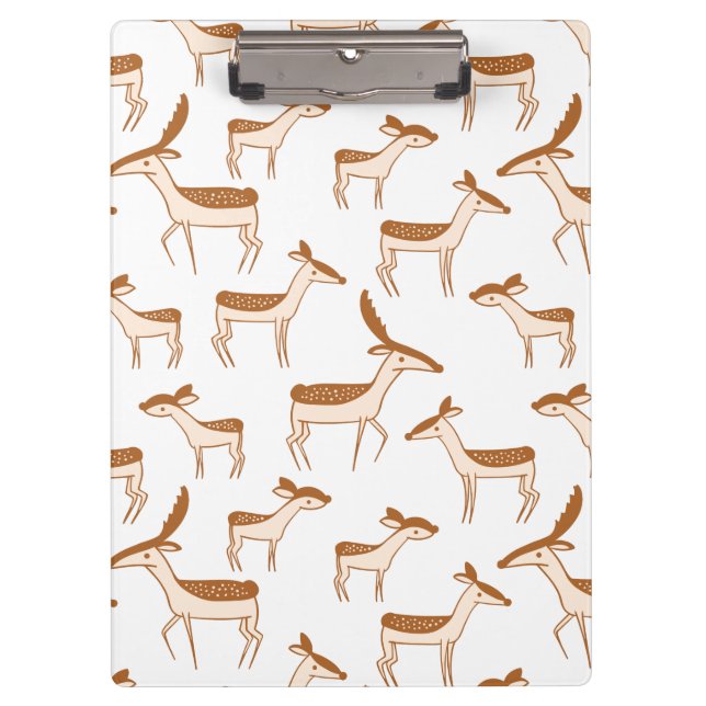 Cute Baby Deer and Family Clipboard (Front)