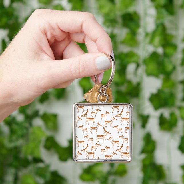 Cute Baby Deer and Family Keychain (Hand)