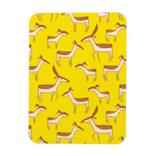 Cute Baby Deer and Family Magnet