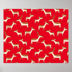 Cute Baby Deer and Family Poster