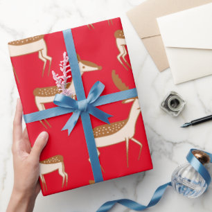 Cute Baby Deer and Family Wrapping Paper