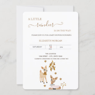 Cute Baby Deer Baby Shower Invitation