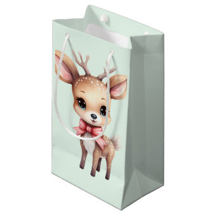 Cute Baby Deer Cartoon Illustration Small Gift Bag