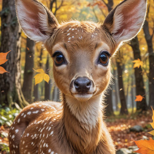 Cute Baby Deer Fawn Fleece Blanket