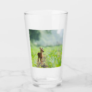 Cute Baby Deer Fawn in Grass Nature Photography Glass