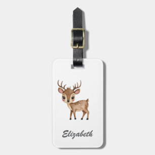 Cute baby deer Personalized Kid's Luggage Tag