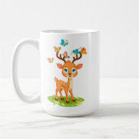 Cute Baby Deer with Butterflies-47568