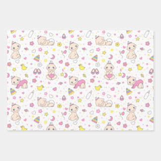 Cute baby design  wrapping paper sheet