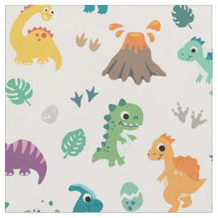 Cute Baby Dino Dinosaur pattern Kids Birthday Fabric