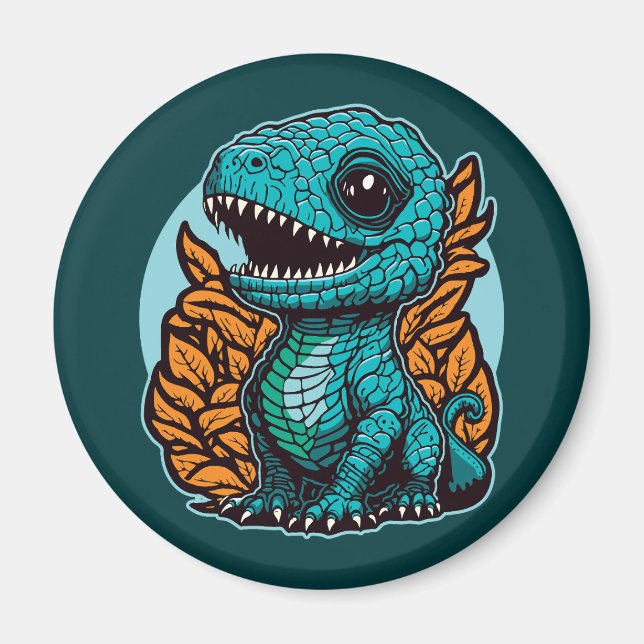 Cute Baby Dinosaur Magnet (Front)