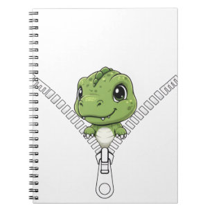 Cute baby dinosaur Peek Notebook
