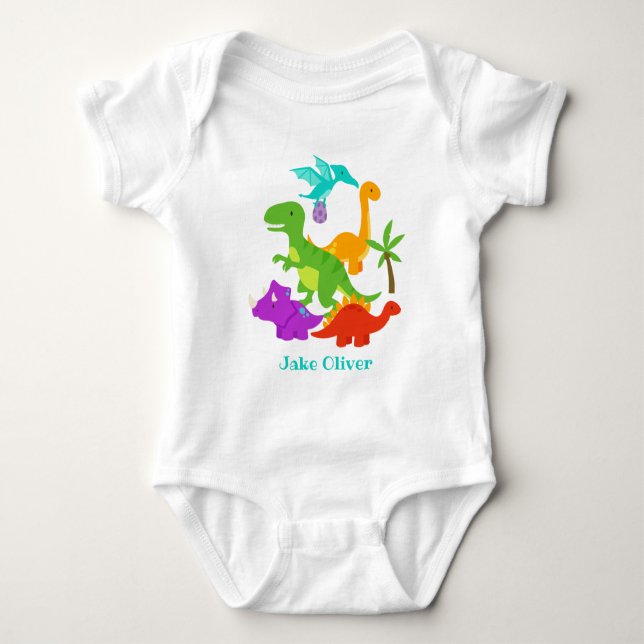 Cute Baby Dinosaurs Bodysuit (Front)