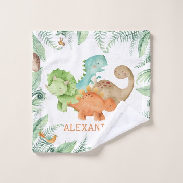 Cute Baby Dinosaurs Kids Wash Cloth (Wash Cloth)