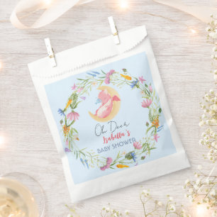 Cute baby dragon dinosaur wildflower baby shower favour bag