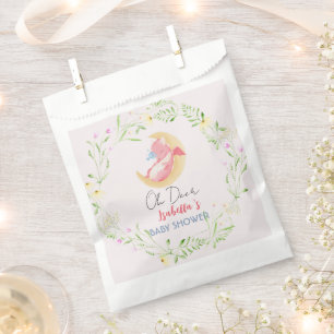 Cute baby dragon dinosaur wildflower baby shower favour bag