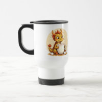 Cute Baby Dragon Hot Chocolate Kids Kawaii Cozy De