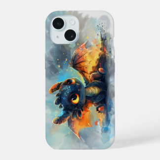 Cute Baby Dragon in stunning colour. iPhone 15 Case