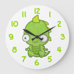 Cute Baby Dragon Large Clock