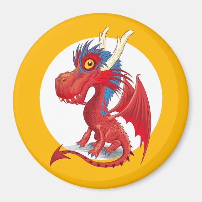 Cute Baby Dragon Magnet (Front)