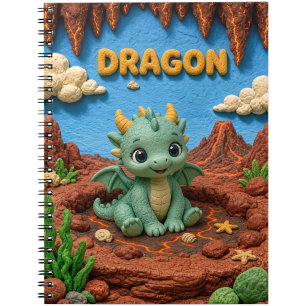 Cute Baby Dragon, Mythical Notebook
