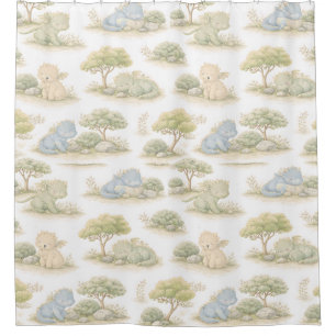Cute Baby Dragon Pastel Woodland Pattern (1)