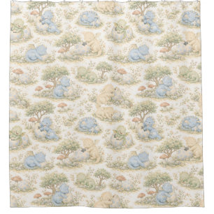 Cute Baby Dragon Pastel Woodland Pattern (3)