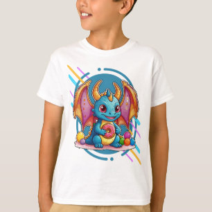 Cute Baby Dragon with Doughnut T-Shirt