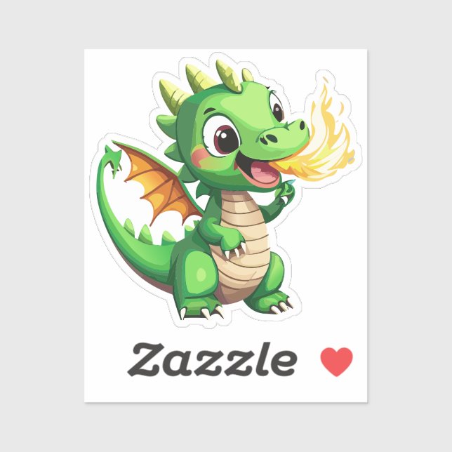 Cute Baby Dragon With First Fire Breath (Sheet)
