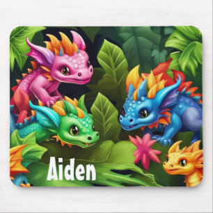 Cute Baby Dragons Mouse Pad