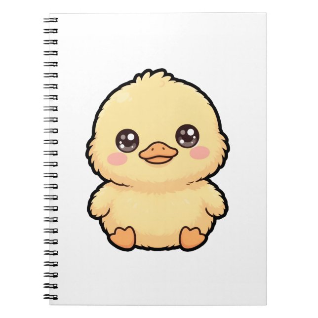 Cute Baby Duck Chick Classic Sprial Notebook (Front)
