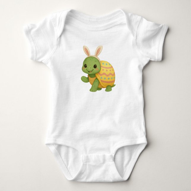 Cute baby Easter/Spring Turtle Bodysuit (Front)