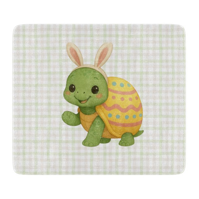 Cute baby Easter/Spring Turtle Cutting Board (Front)