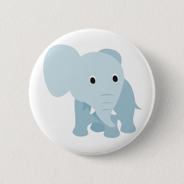 Cute Baby Elephant 2 Inch Round Button (Front)