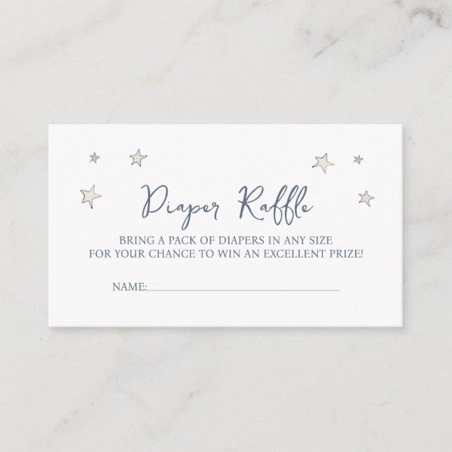 Cute baby Elephant baby shower diaper raffle Enclosure Card (Front)